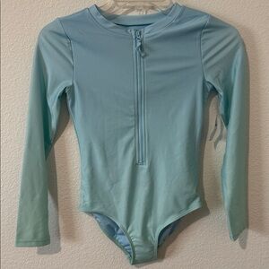 Gap Kids Girls Light Blue Long Sleeve Swimsuit Size Large NWT